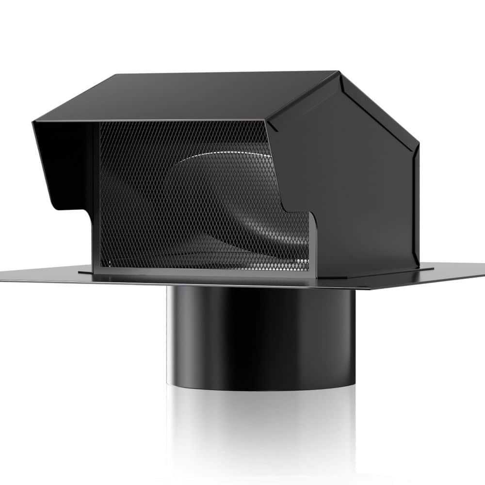12.56 NFA Black Galvanized Steel Roof Vent Cap Static Roof Vent with Backdraft Damper price history on PriceWatchPro