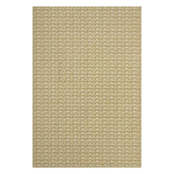 Camel 9 ft. x 12 ft. Polyester Washable Modern Geometric Pattern Area Rug
