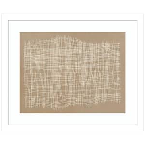 "Basketeave" by Tom Reeves 1 Pieceood Framed Giclee Abstract Art Print 14-in. x 17-in. .