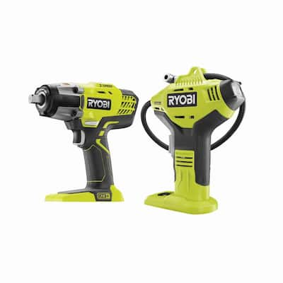 RYOBI ONE+ 18V Brushless Cordless 2-Tool Combo Kit w/1/4 in Extended ...