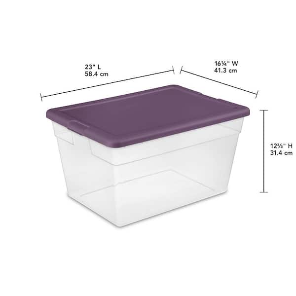 Sterilite Stackable 56 qt. Storage Tote Organizing Containers with