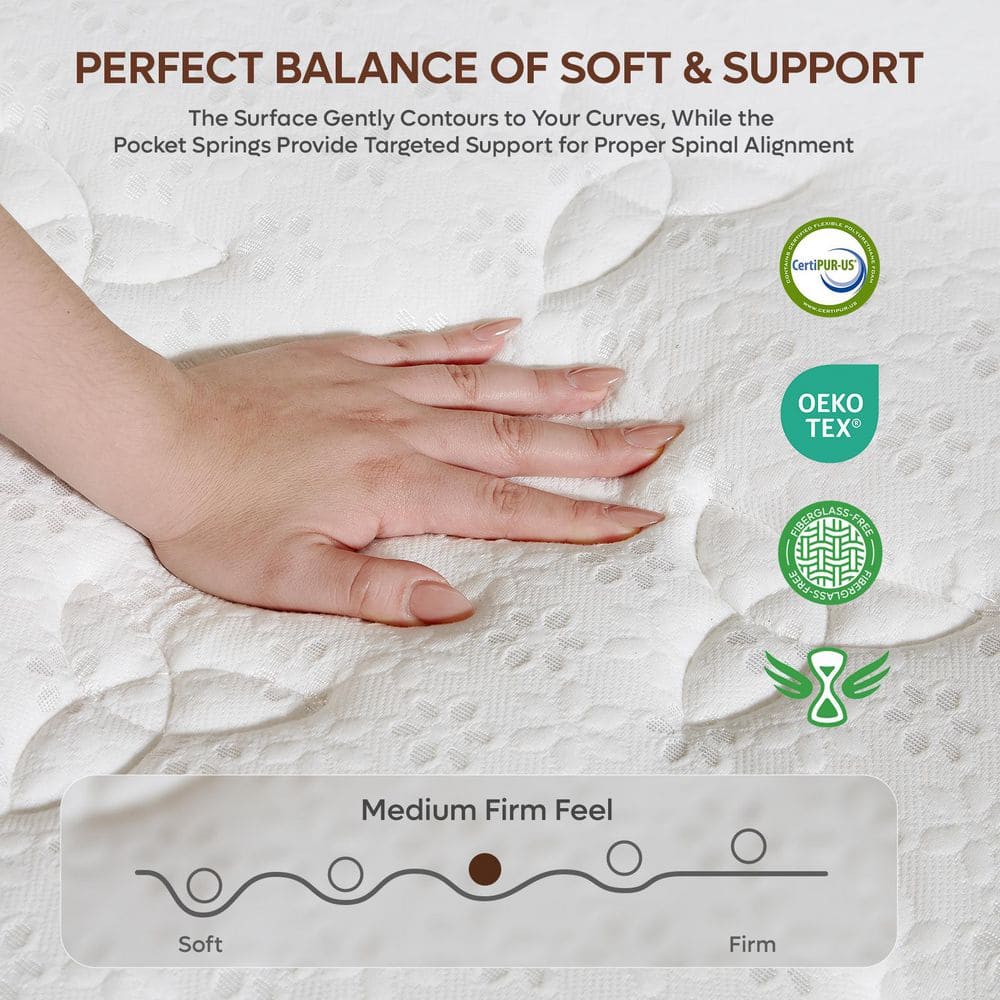 Queen Cooling Gel Memory Foam Hybrid Mattress - rated 4.7778 stars from 9 reviews