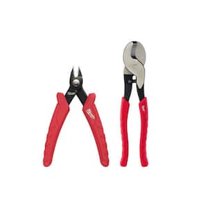 4.75 in. Mini Flush Cutters and 10 in. Cable Cutting Pliers (2-Piece)