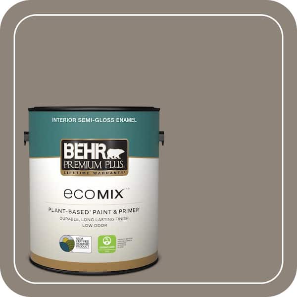 1 gal. #N200-5 Woodcraft Semi-Gloss Enamel EcoMix Plant-Based Interior Paint & Primer