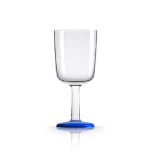 Marc Newson Non-slip Forever-unbreakable 10 oz. Wine Glass Tritan with Klein-blue Non-Slip Base (2-Pack)