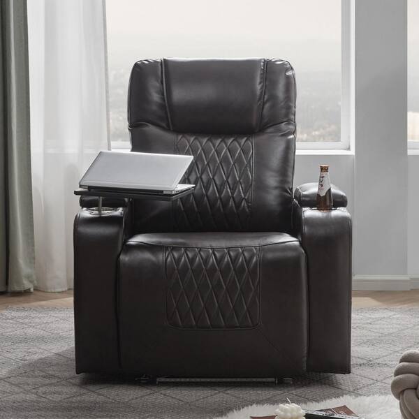 recliner with table and cup holder