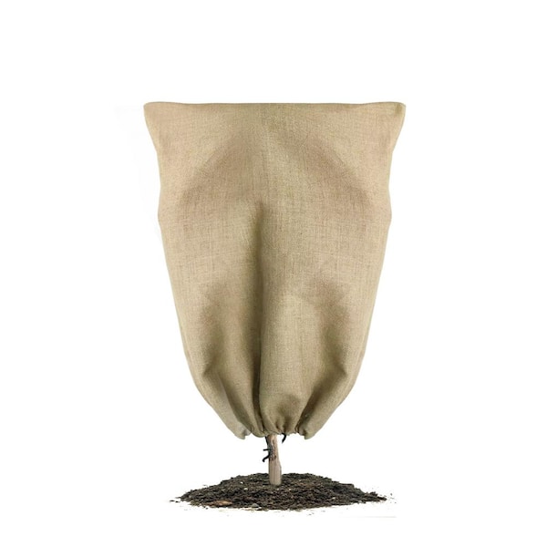Wellco 47 in. x 38 in. Burlap Winter Plant Cover Bags with Rope