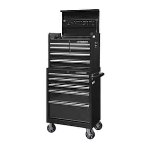 27 in. W x 18 in. D Standard Duty 11-Drawer Tool Chest Combo and Top Tool Cabinet Combo in Black