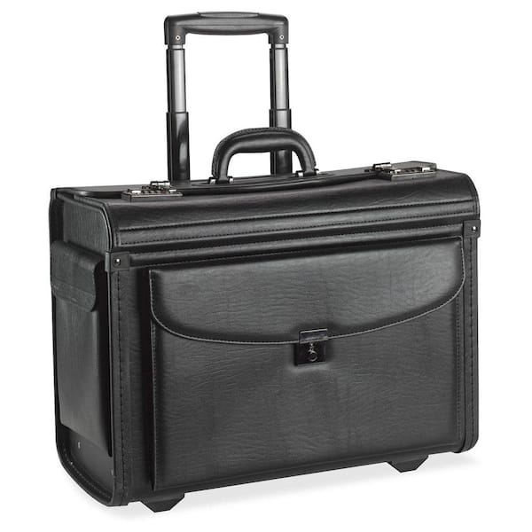 Lorell 16 in. Vinyl Carrying Case for Notebook, Black