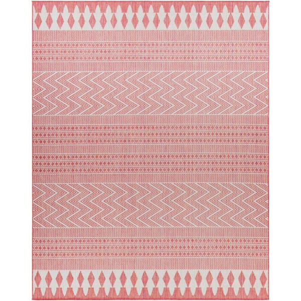 Artistic Weavers Long Beach Taupe/Brown Tribal 8 ft. x 10 ft. Indoor Outdoor Area Rug