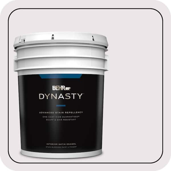 BEHR DYNASTY 5 gal. #670C-1 November Pink Satin Enamel Interior Stain-Blocking Paint and Primer