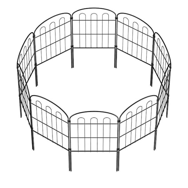 Oumilen 24 in H x 30 ft. L, Decorative Garden Fence Panel (10-Pieces)