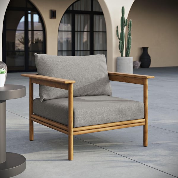 MOUNTAIN RESEARCH × TIMBER CREW ラタンチェア MODWAY Wren Teak Wood Outdoor Armchair in Natural Driftwood EEI