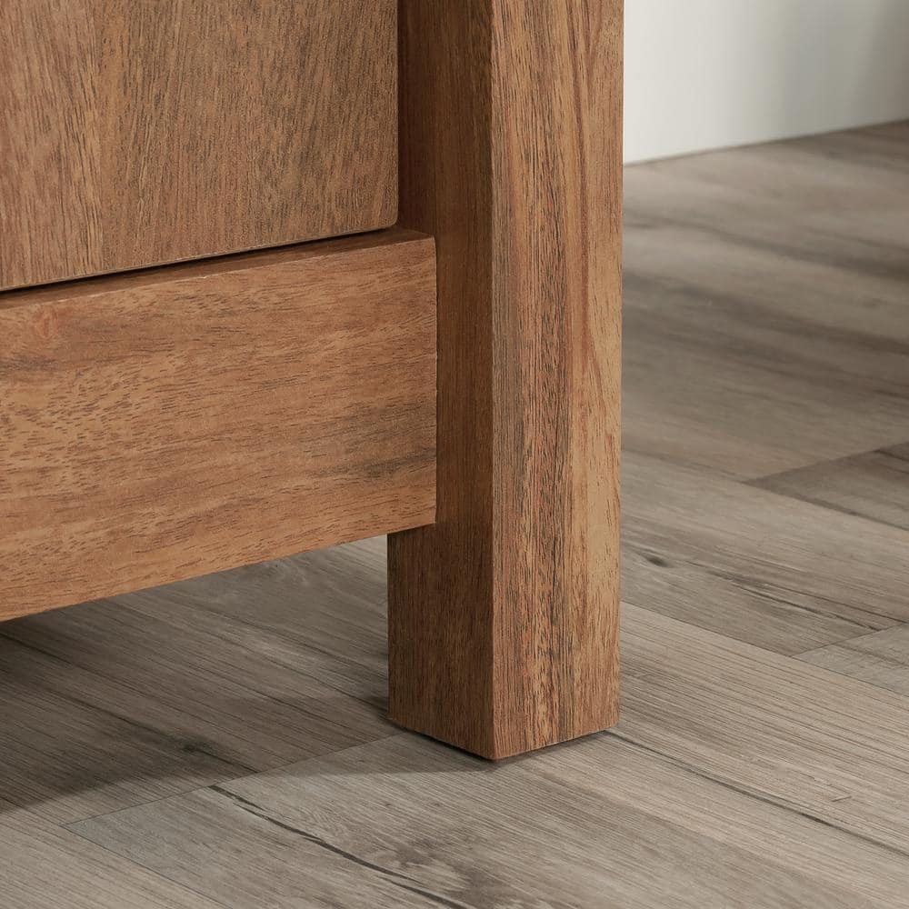 Sindoori Mango Brown Wood Office Credenza with Filing Cabinet