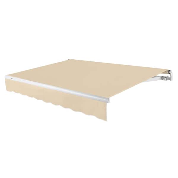 AWNTECH 14 ft. Maui Left Motorized Patio Retractable Awning (120 in. Projection) Tan