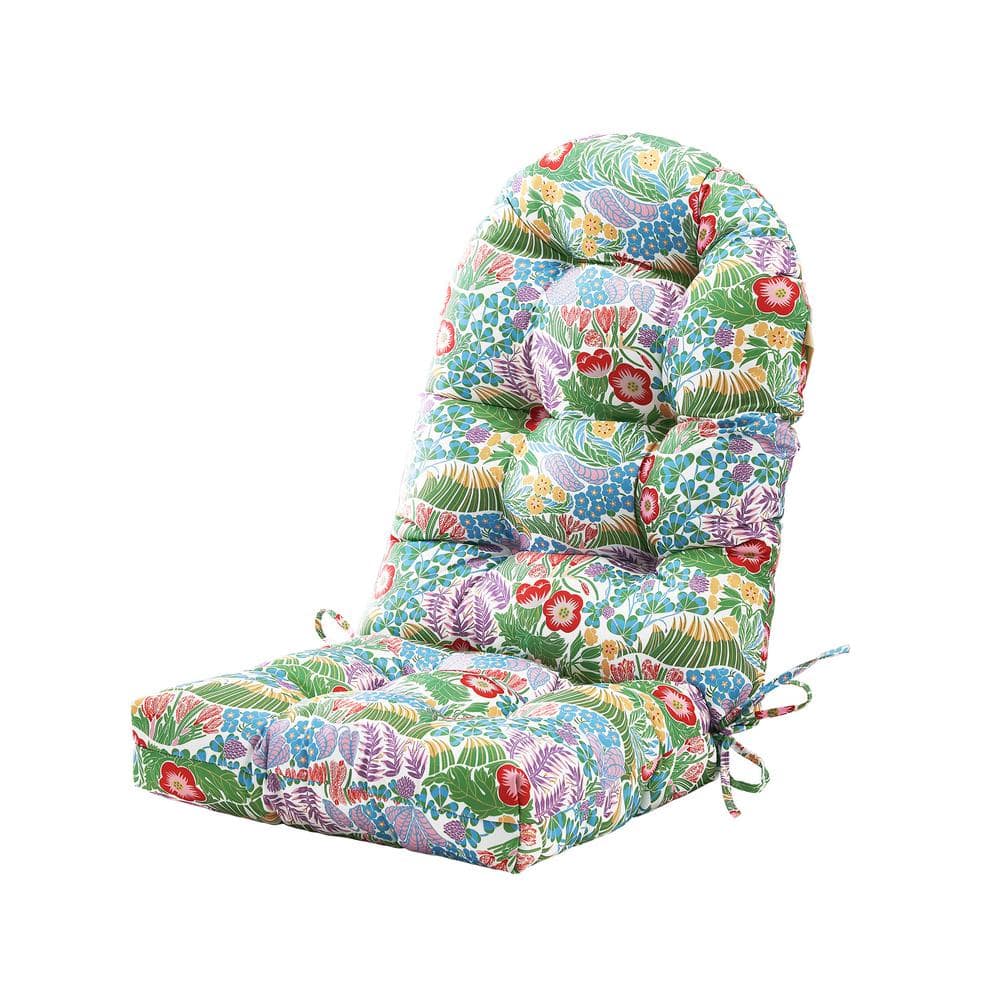 48 in. x 21 in. x 4 in. Outdoor Patio Chair Cushion for Adirondack High Back Tufted Seat Chair Cushion in Floral price history on PriceWatchPro