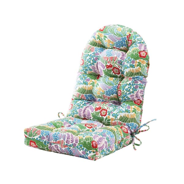 BLISSWALK 48 in. x 21 in. x 4 in. Outdoor Patio Chair Cushion for Adirondack High Back Tufted Seat Chair Cushion in Floral