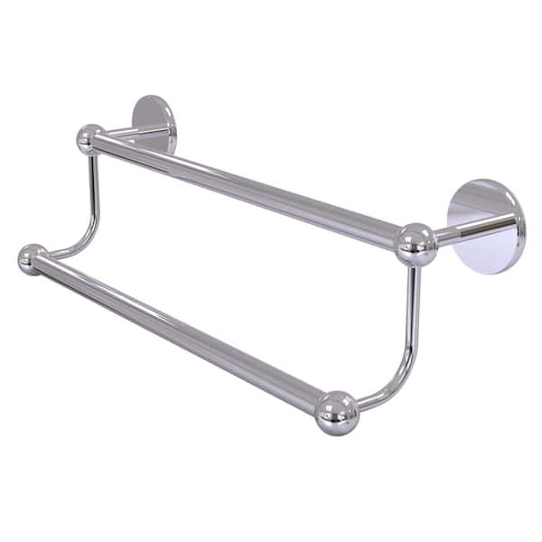 Allied Brass Prestige Skyline Collection 18 in. Wall Mounted Double Towel Bar in Polished Chrome