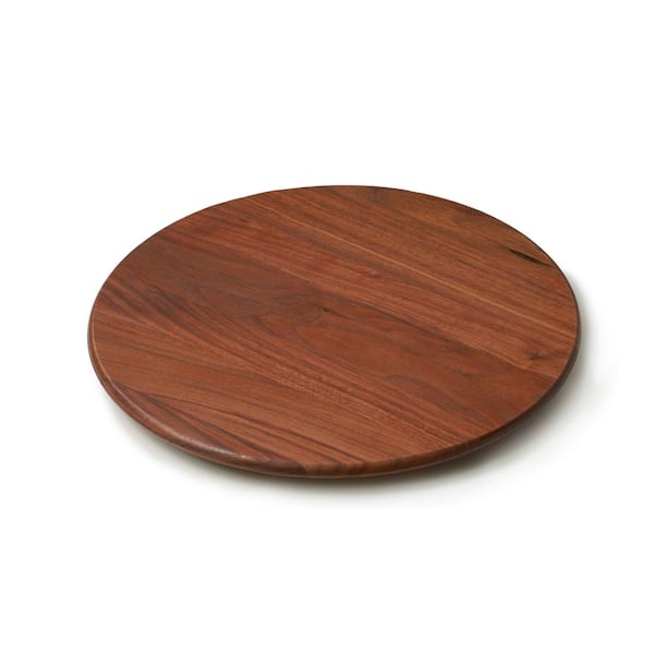 J.K. Adams 14 in. Round Walnut Lazy Susan