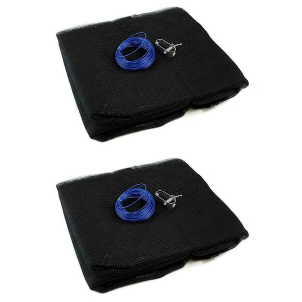 21 Foot Round Above Ground Swimming Pool Leaf Net Top Cover (2 Pack)