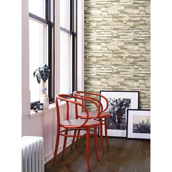 RoomMates Natural Stacked Stone Peel and Stick Wallpaper (Covers sq. ft.) RMK9026WP - The Home Depot RoomMates Natural Stacked Stone Peel and Stick Wallpaper (Covers sq. ft.) RMK9026WP - The Home Depot