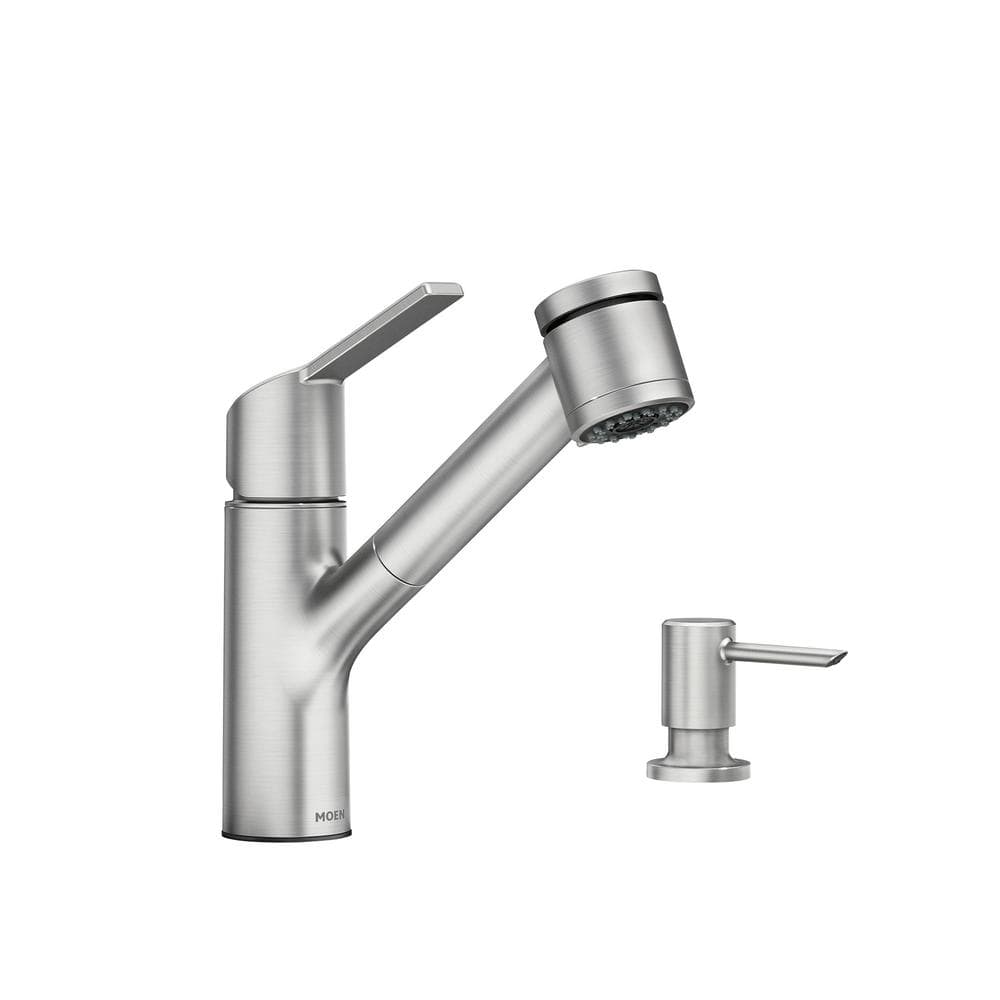 Stainless Steel Single-Handle Pull-Out Sprayer Kitchen Faucet