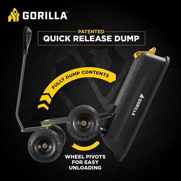 Gorilla Carts Poly Dump Cart 600 lb. cap.