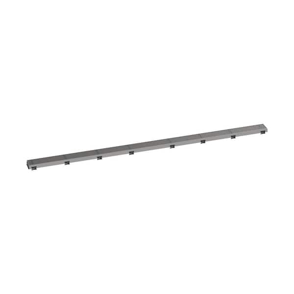 Hansgrohe RainDrain Match Boardwalk Stainless Steel Linear Shower Drain Trim for 59 1/8 in. Rough in Brushed Stainless Steel