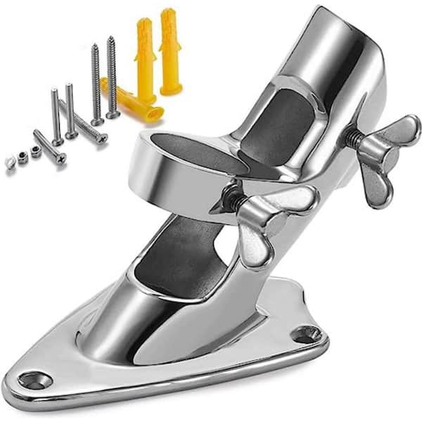 Cubilan Flag Pole Bracket, Flag Pole Holder - Polished, 316 Marine Grade Stainless Steel, Heavy-Duty