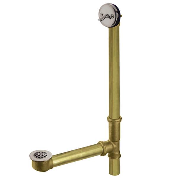 Kingston Brass Made To Match 20-Gauge Trip Lever Tub Waste and Overflow in Brushed Nickel with Overflow
