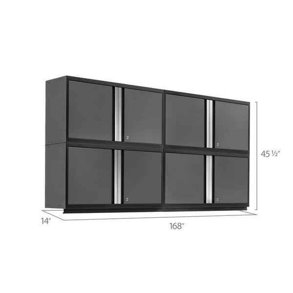 Garage TECH Nova Series Wood Utility Storage Cabinet in Metallic