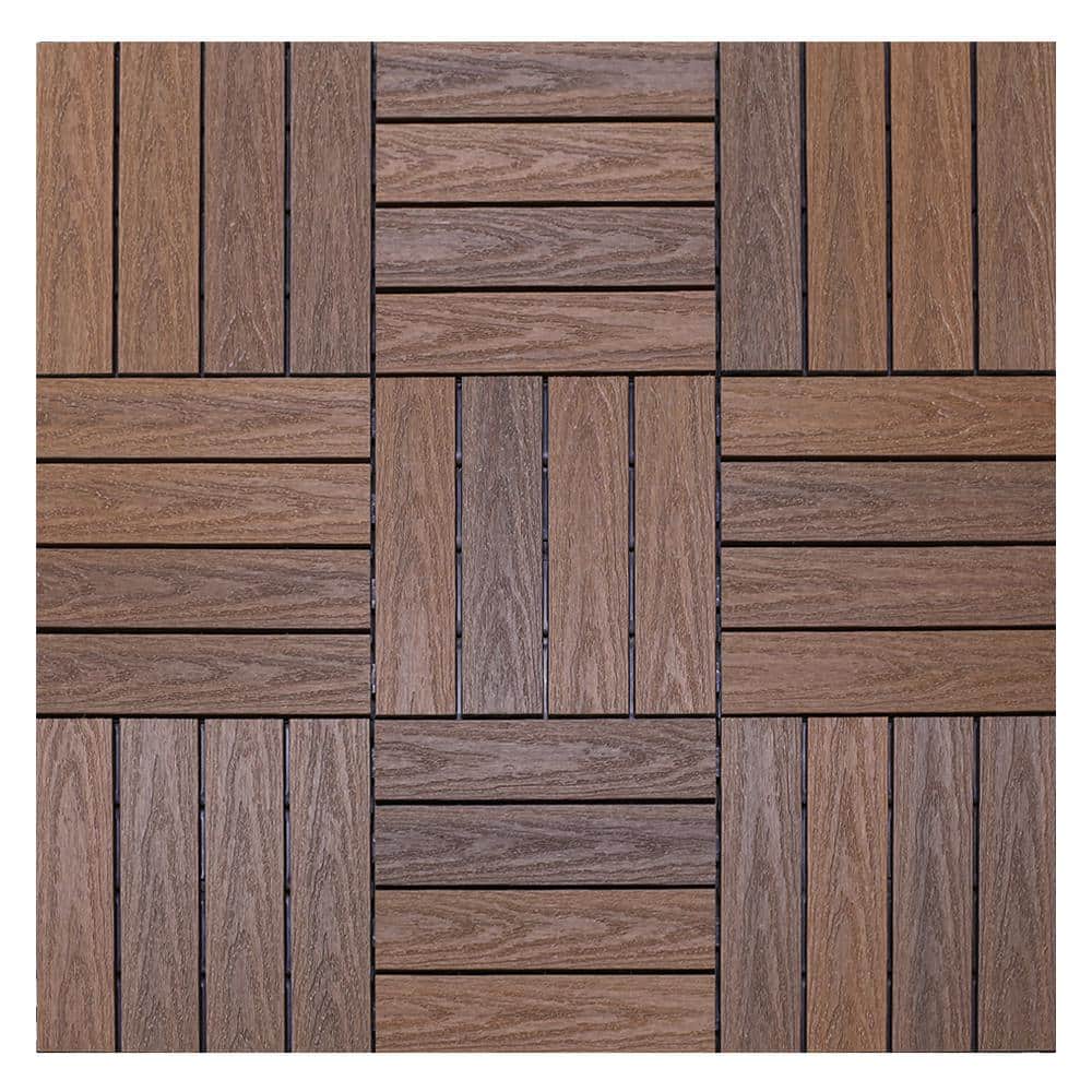 Brazilian Ipe Composite 12" x 12" Interlocking Deck Tile