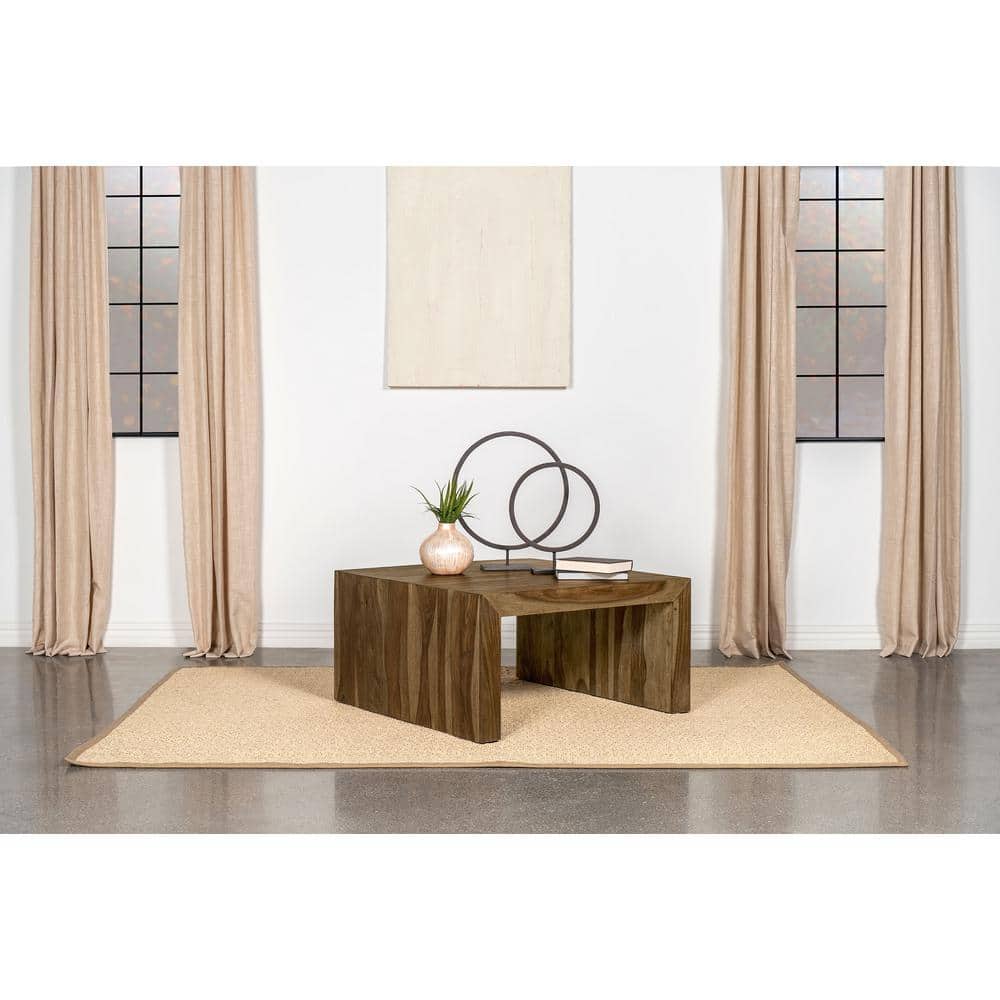 Odilia Auburn Brown Solid Sheesham Wood Square Coffee Table