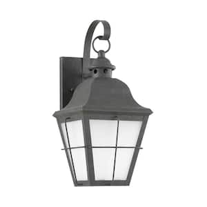 Chatham 14.5 in. 1-Light Oxidized Bronze Outdoor Wall Lantern Sconce