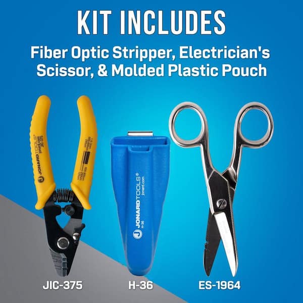 Jonard Fiber Stripper & Scissor Kit Set (3-Piece) TK-375 - The