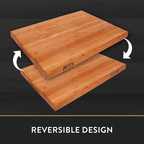 Cherry Wood Edge Grain Reversible Cutting Board, 20 x 15 x 1.5 in.