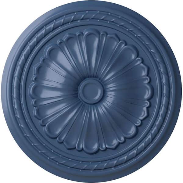 Ekena Millwork 20-1/2" x 1-7/8" Alexa Urethane Ceiling Medallion (Fits Canopies upto 2-7/8"), Hand-Painted Americana