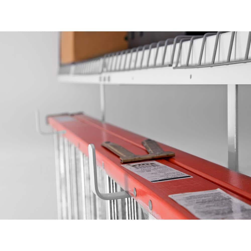Adjustable Gray Steel Ceiling Storage Rack, 4' x 8'