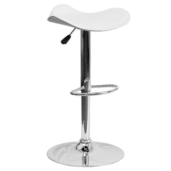 Flash Furniture Adjustable Height White, White Adjustable Height Swivel Bar Stool