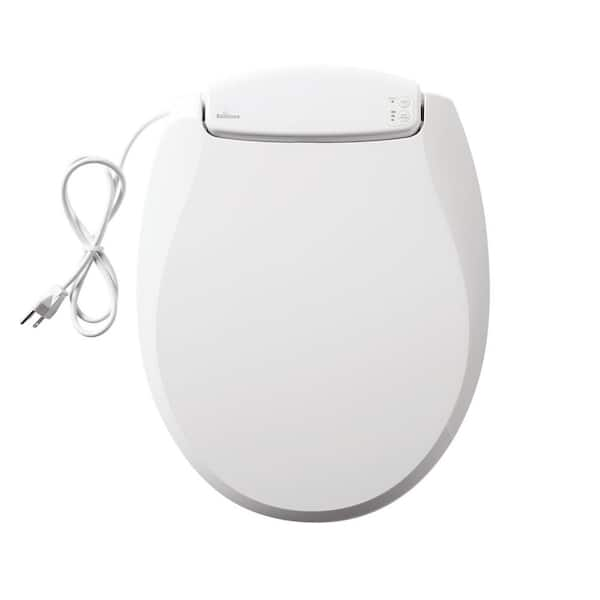 Home + Solutions Nightlight Round White Plastic Toilet Seat at