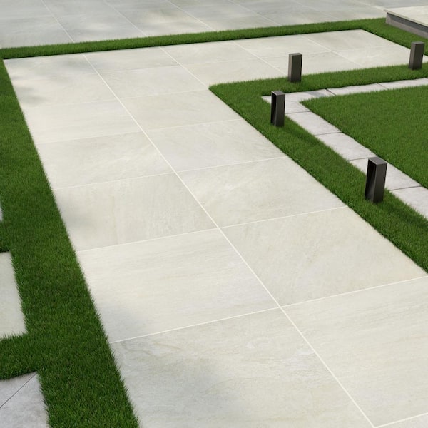 MSI Quartz White 2 cm. x 24 in. x 24 in. Matte Porcelain Stone Look Paver Tile (8 sq. ft./Case)