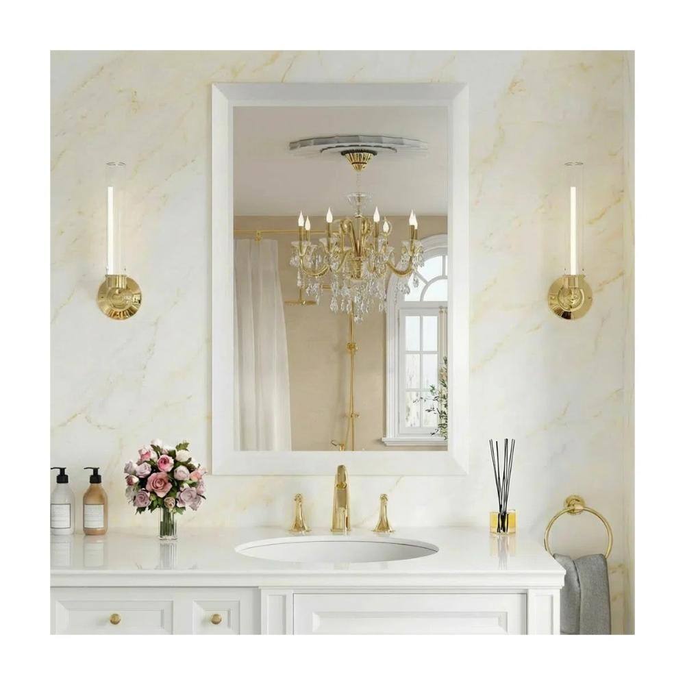 Belveled Edged Accent Rectangular Bathroom Wall Mirror price history on PriceWatchPro