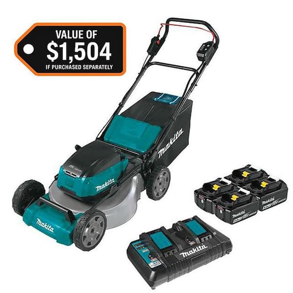 21 in. 18V X2 (36V) LXT Lithium-Ion Cordless Walk Behind Push Lawn Mower Kit with 4 Batteries (5.0 Ah)