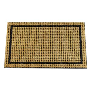 Envelor Coir Cluster Brown 30 in. x 18 in. Coir Rubber Welcome Door Mat