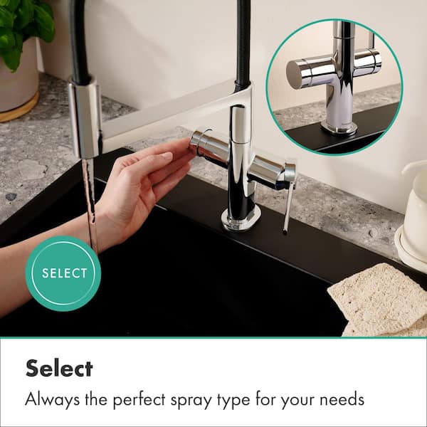 Hansgrohe Talis N 32 in. Pull Out Sprayer Kitchen Faucet Deckplate