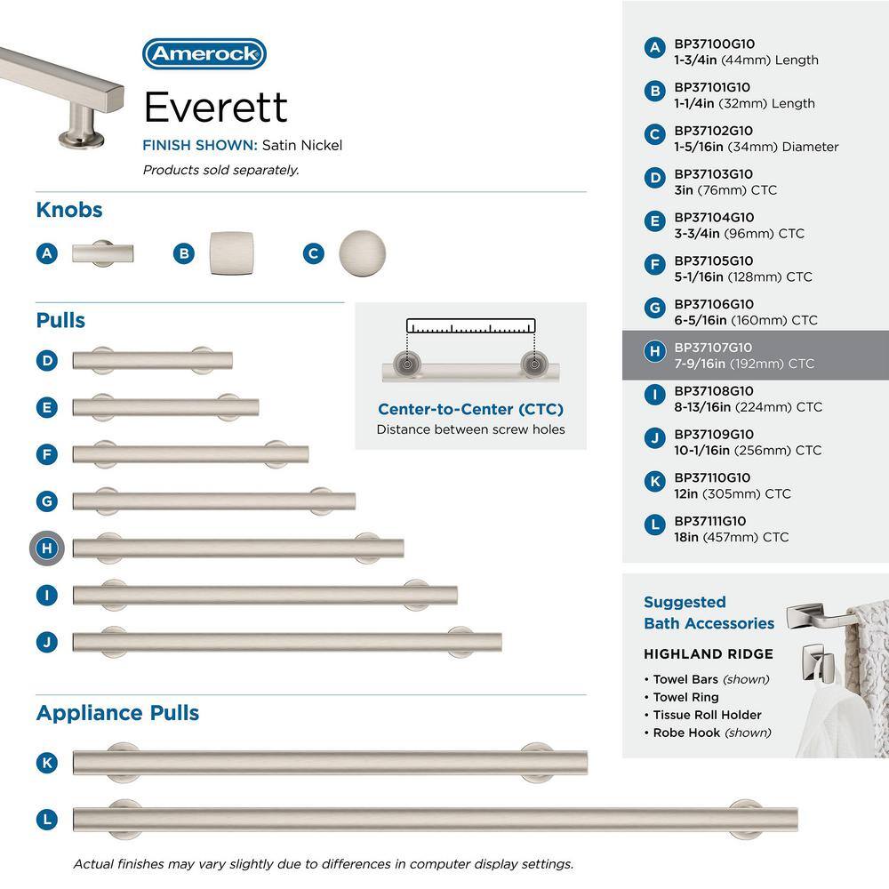Satin Nickel 7-9/16 Inch Modern Cabinet Pull