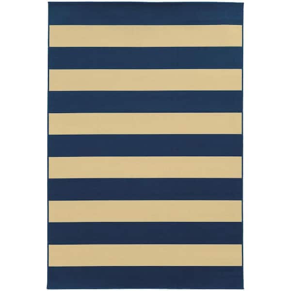 Home Decorators Collection Nantucket Navy 5 ft. x 8 ft. Area Rug