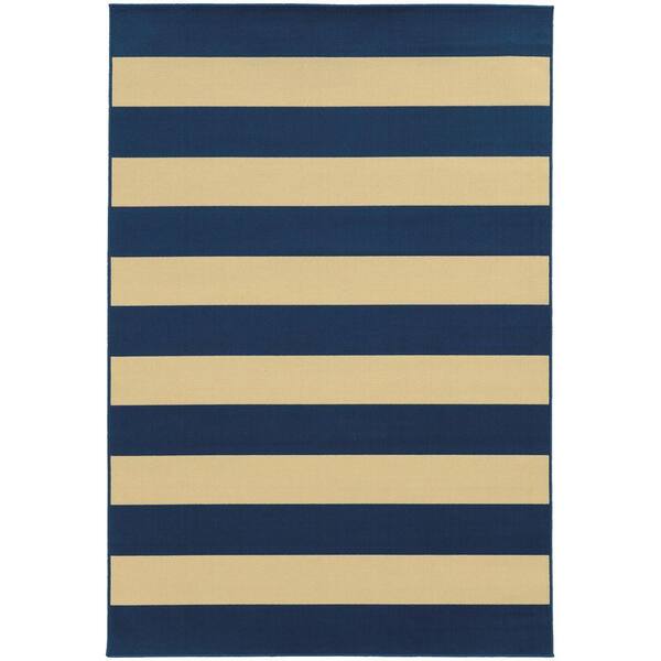 Home Decorators Collection Nantucket Navy 9 ft. x 13 ft. Area Rug