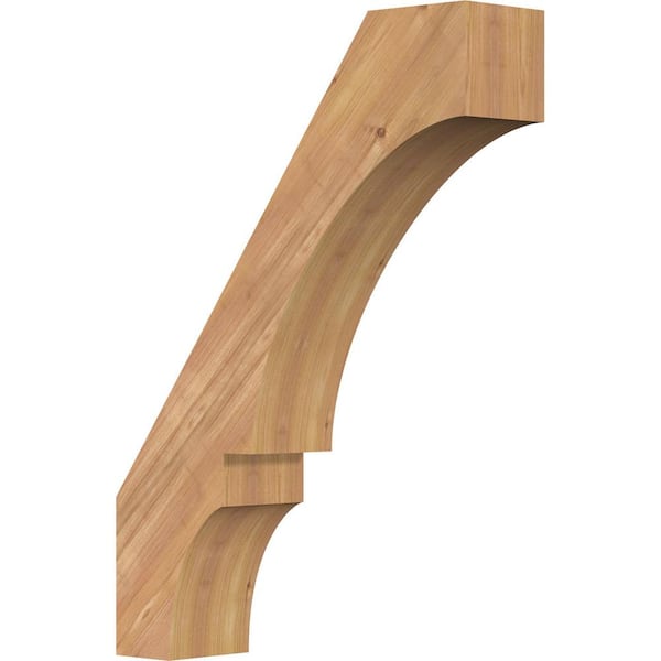 Ekena Millwork 5 1/2"W x 22"D x 30"H Balboa Smooth Knee Brace, Western Red Cedar