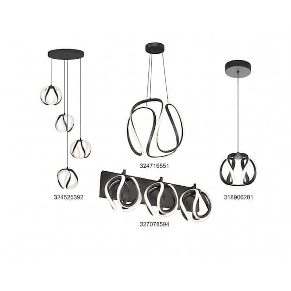 Artika Vivaldi 25-Watt 4-Light Modern Black 5CCT Integrated LED